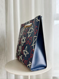 Large Leather Ghost Graffiti Tote