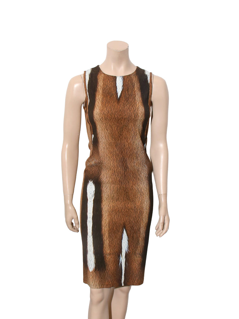 Vintage Printed Sleeveless Dress