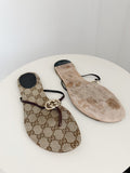 Leather GG Flat Sandals