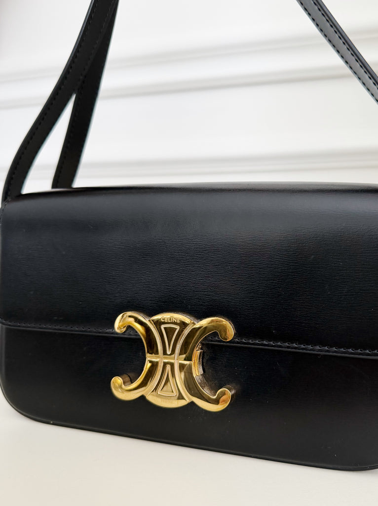 Triomphe Claude Leather Shoulder Bag