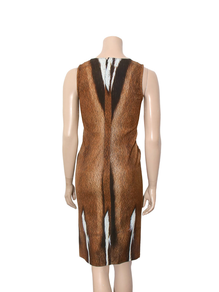 Vintage Printed Sleeveless Dress