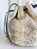 Julie Python Drawstring Bag