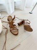 Rockstud Leather Block Heel Sandals