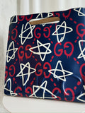 Large Leather Ghost Graffiti Tote