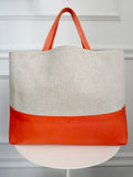 Canvas and Leather Cabas Tote