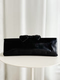 Leather Bow Clutch