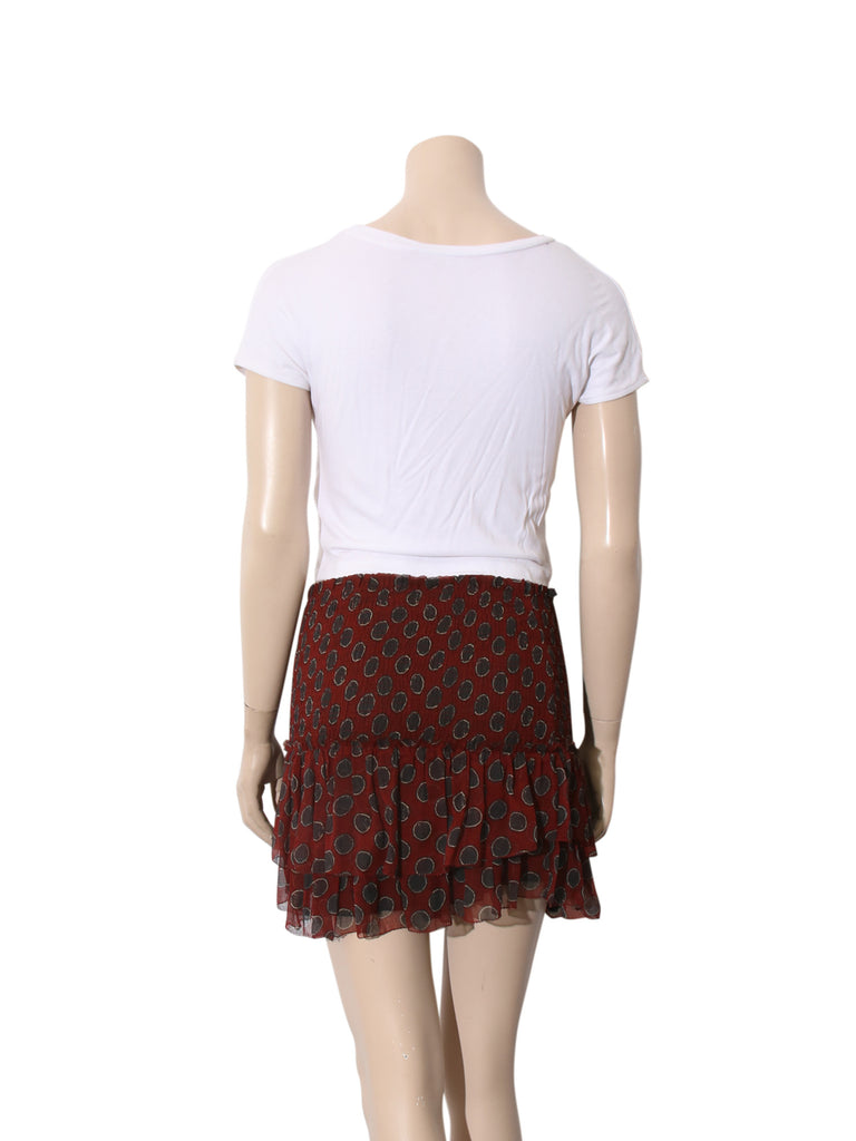 Printed Silk Elastic Skirt