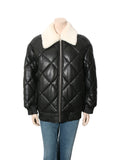 Faux Leather Quilted Jacket