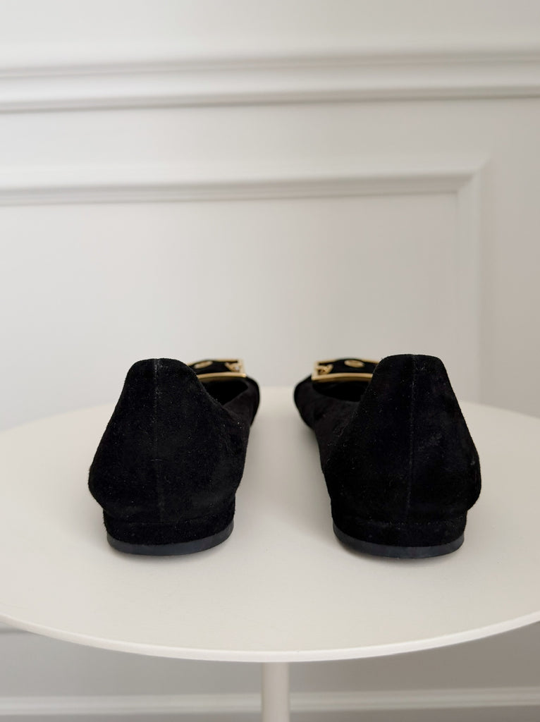 Suede Round Toe Flats