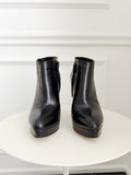 Leather High Heel Ankle Boots
