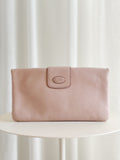 Leather Buckle Clutch Bag