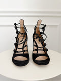 Strappy Suede Heels
