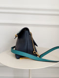 Leather Color Block Cross Body Bag