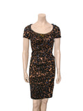 Vintage Short Sleeve Printed Dress