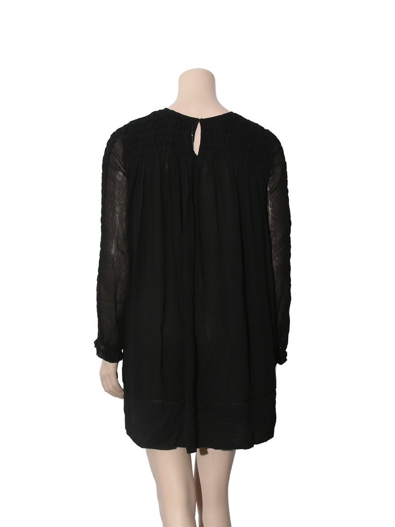 Long Sleeve Silk Dress