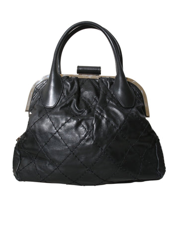 Leather Quilted Frame Bag