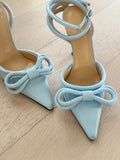Double-Bow Leather Pumps
