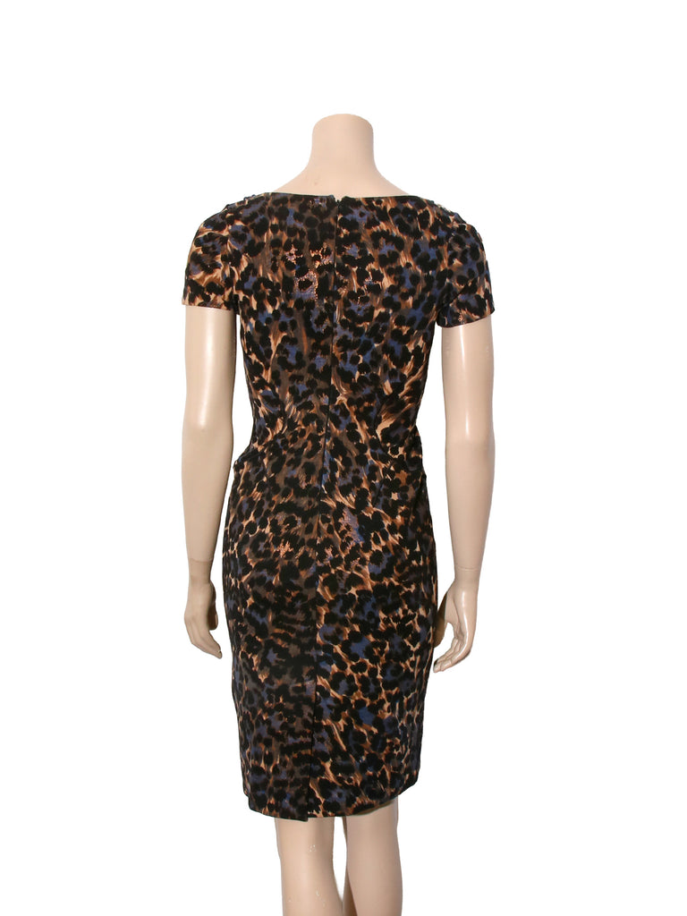 Vintage Short Sleeve Printed Dress