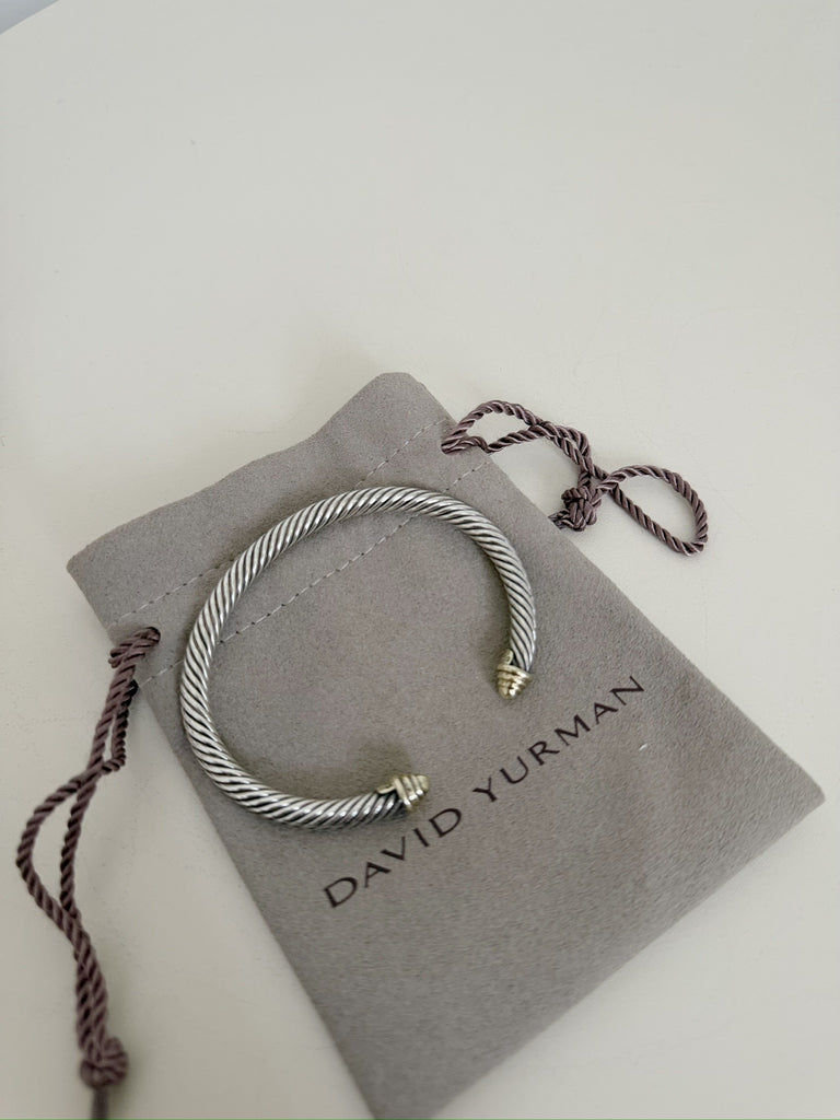 Classic Two-Tone Cable Bracelet