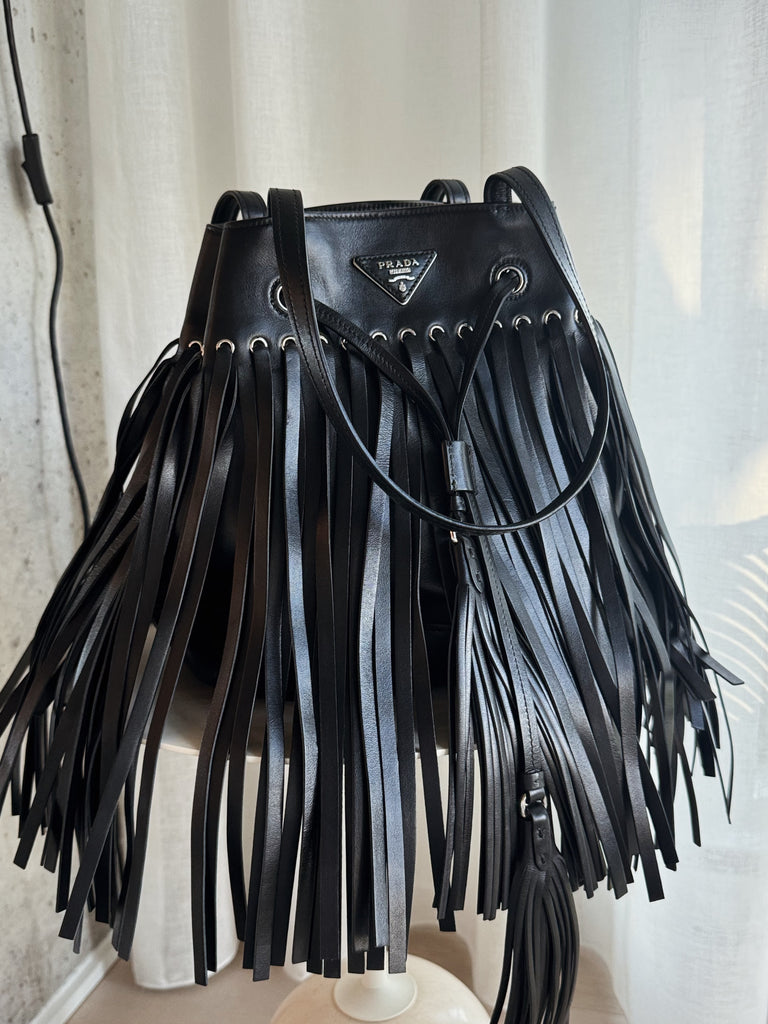 Fringe Leather Shoulder Bag