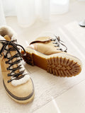 Shearling Combat Boots