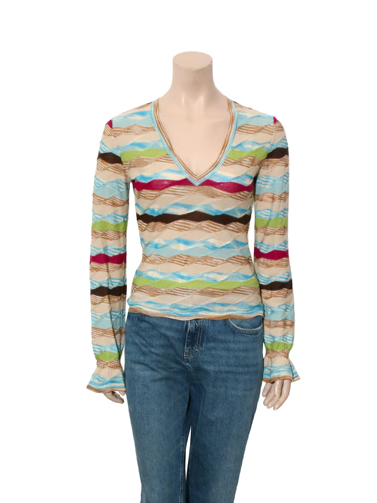 Vintage Knit Long Sleeve Top