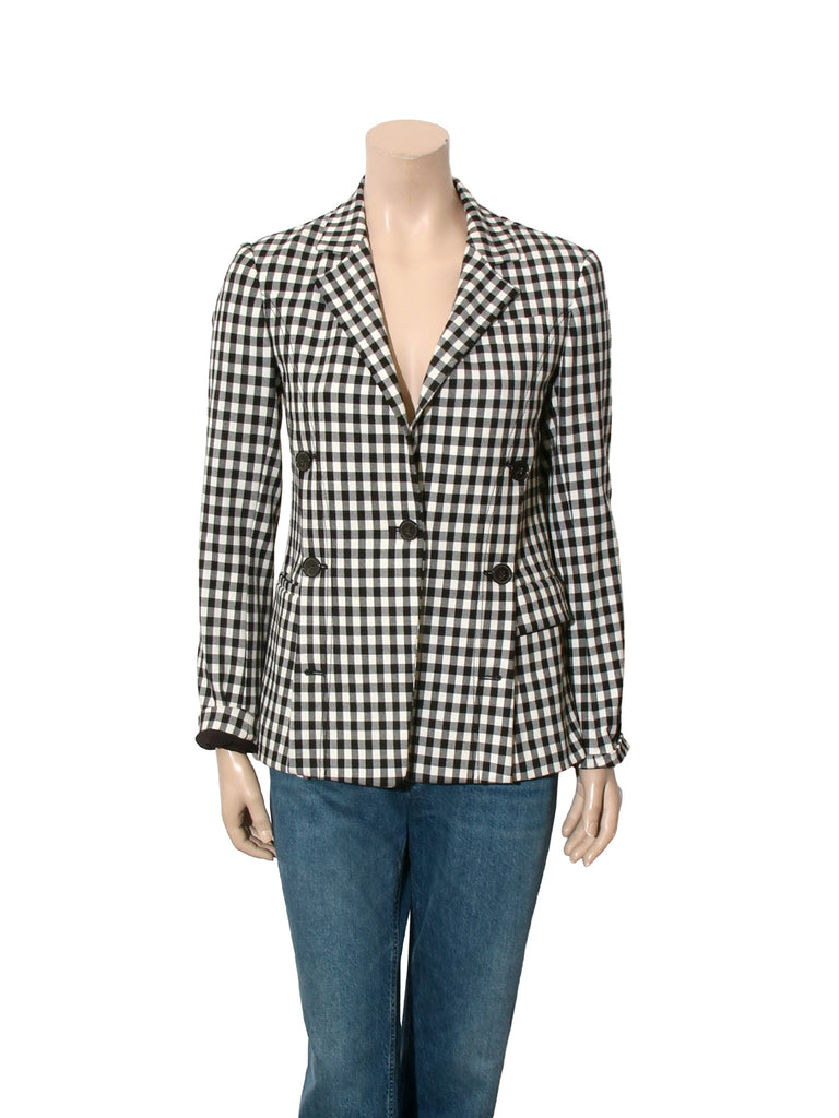 Check Print Blazer