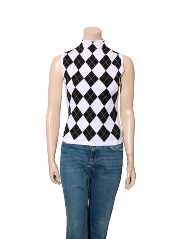 Argyle Print knit Vest