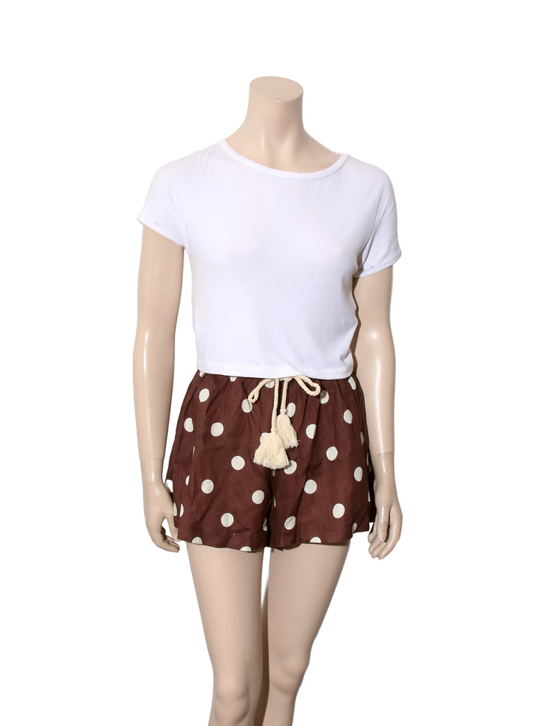 Linen Polka Dot Shorts