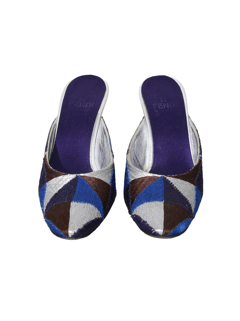 Vintage Stitched Mules
