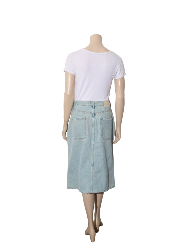 Denim Button Down Skirt