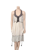 Silk Striped Sleeveless Dress
