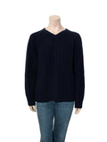 Cable Knit V-Neck Sweater