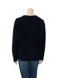 Cable Knit V-Neck Sweater