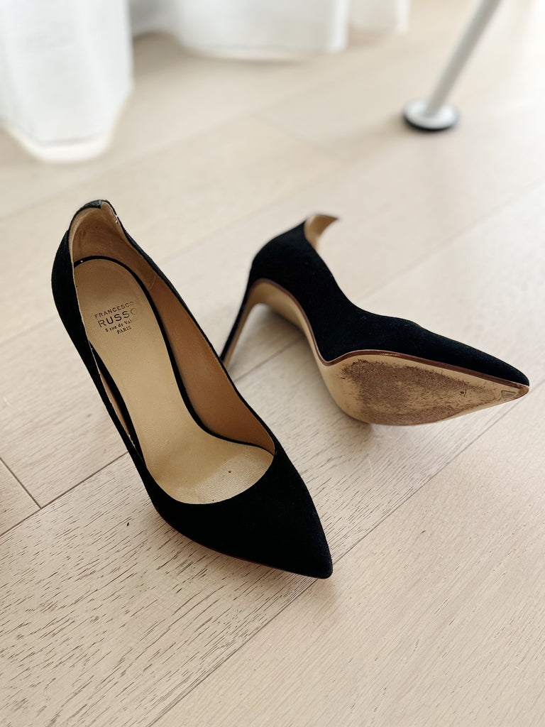 Suede Pointed Pumps
