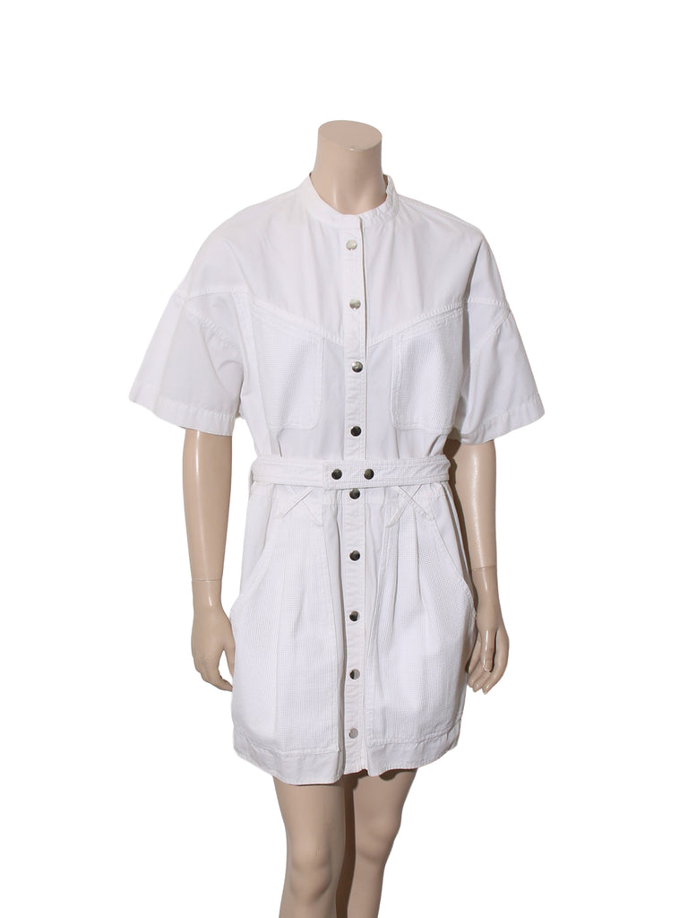 Belted Button Down Dress