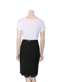 Lace Hem Pencil Skirt