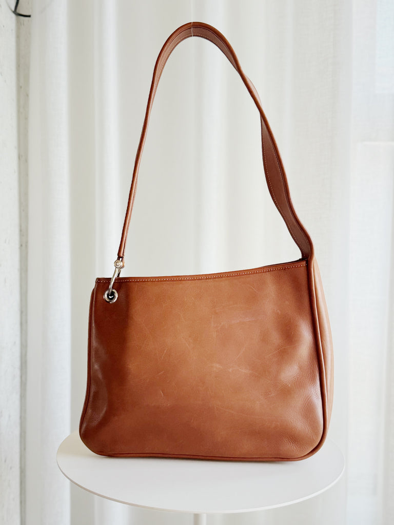 Vintage Asymmetrical Leather Shoulder Bag