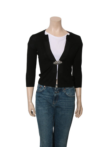 Vintage Embellished Python Baguette