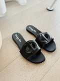 Leather Slide Sandals