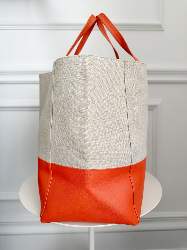 Canvas and Leather Cabas Tote