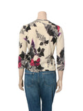 Vintage Floral Silk Cashmere Cardigan
