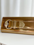 Metallic Buckle Clutch