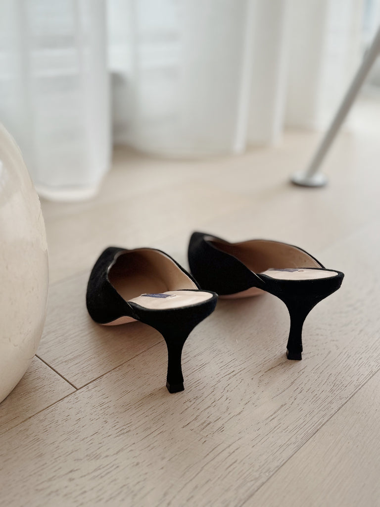 Suede Mules