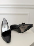 Vintage Fur Embellished Pumps