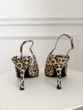 Vintage Slingback Leopard Print Pumps