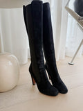 Suede Knee High Boots