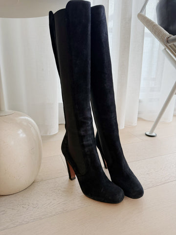 Suede Knee High Boots