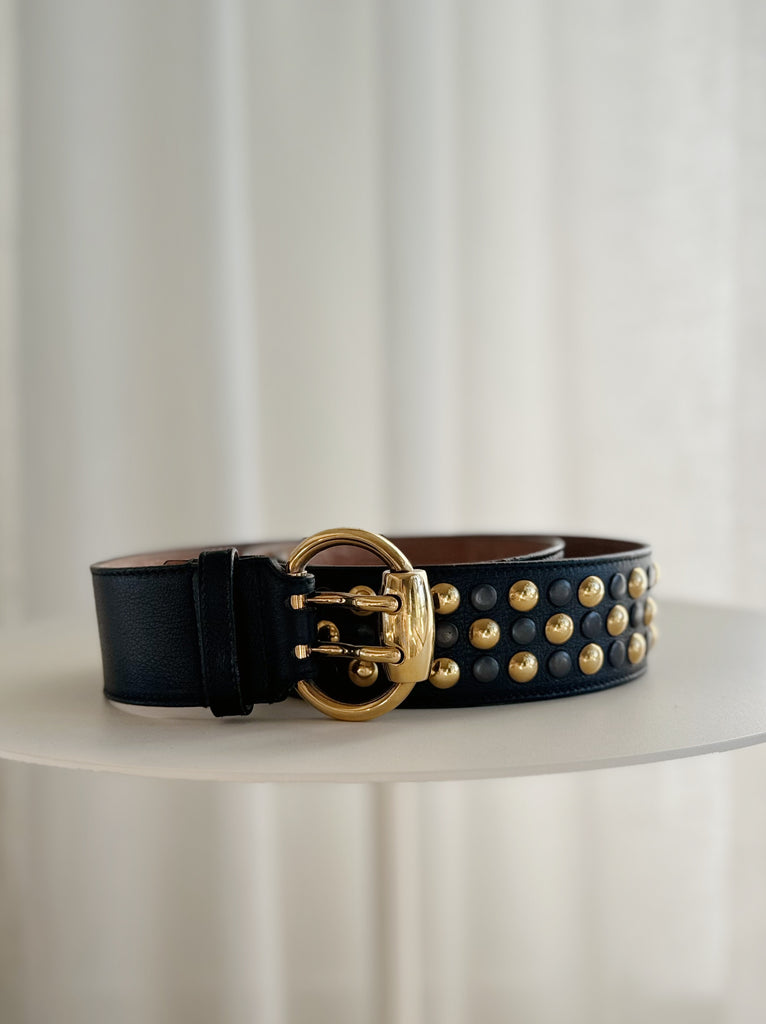 Studded Leather Belt