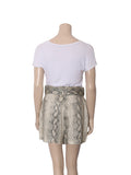 Snake Print Linen Shorts